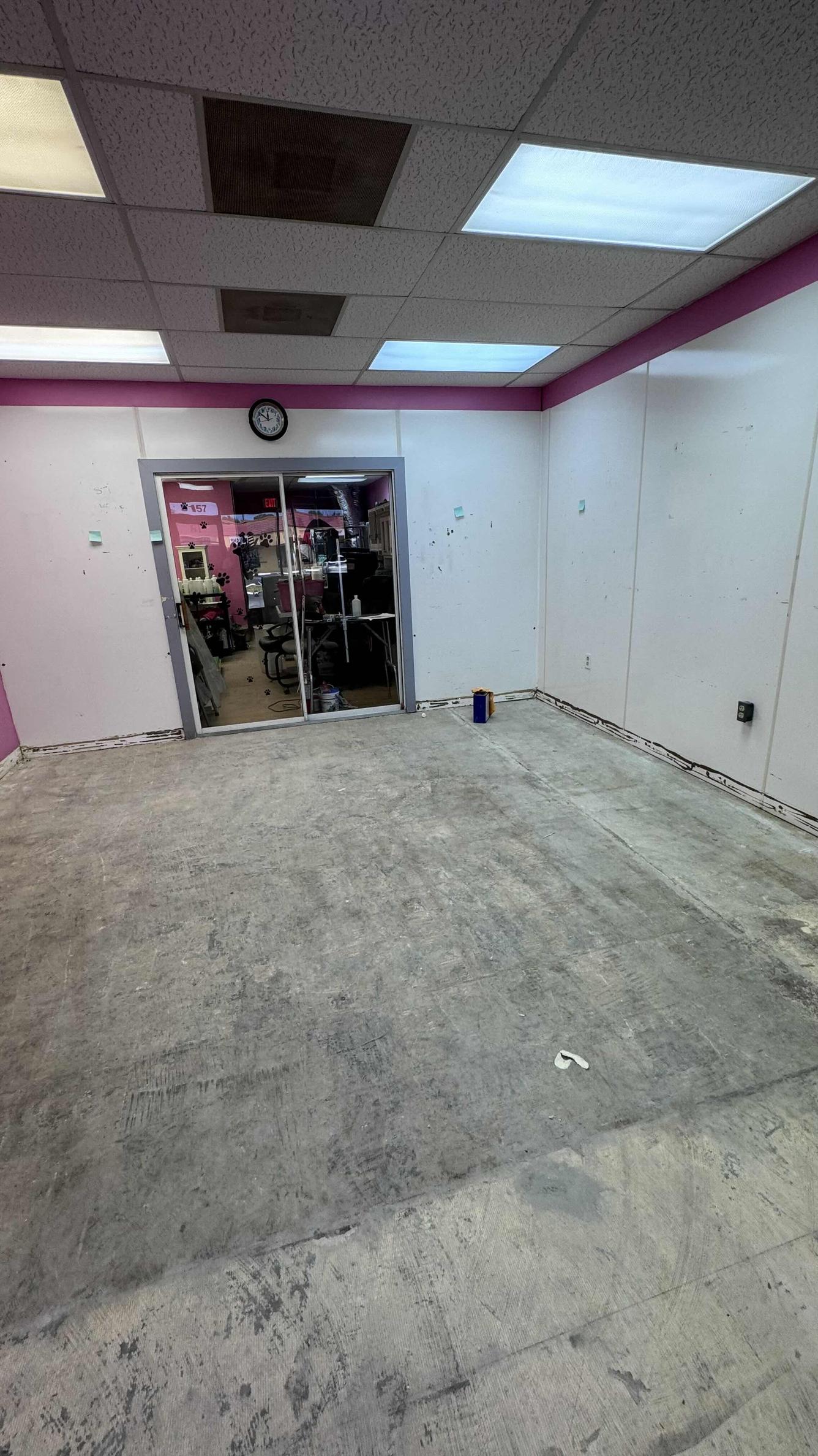 Preparing floors for Epaxy Flooring and Walls for Painting