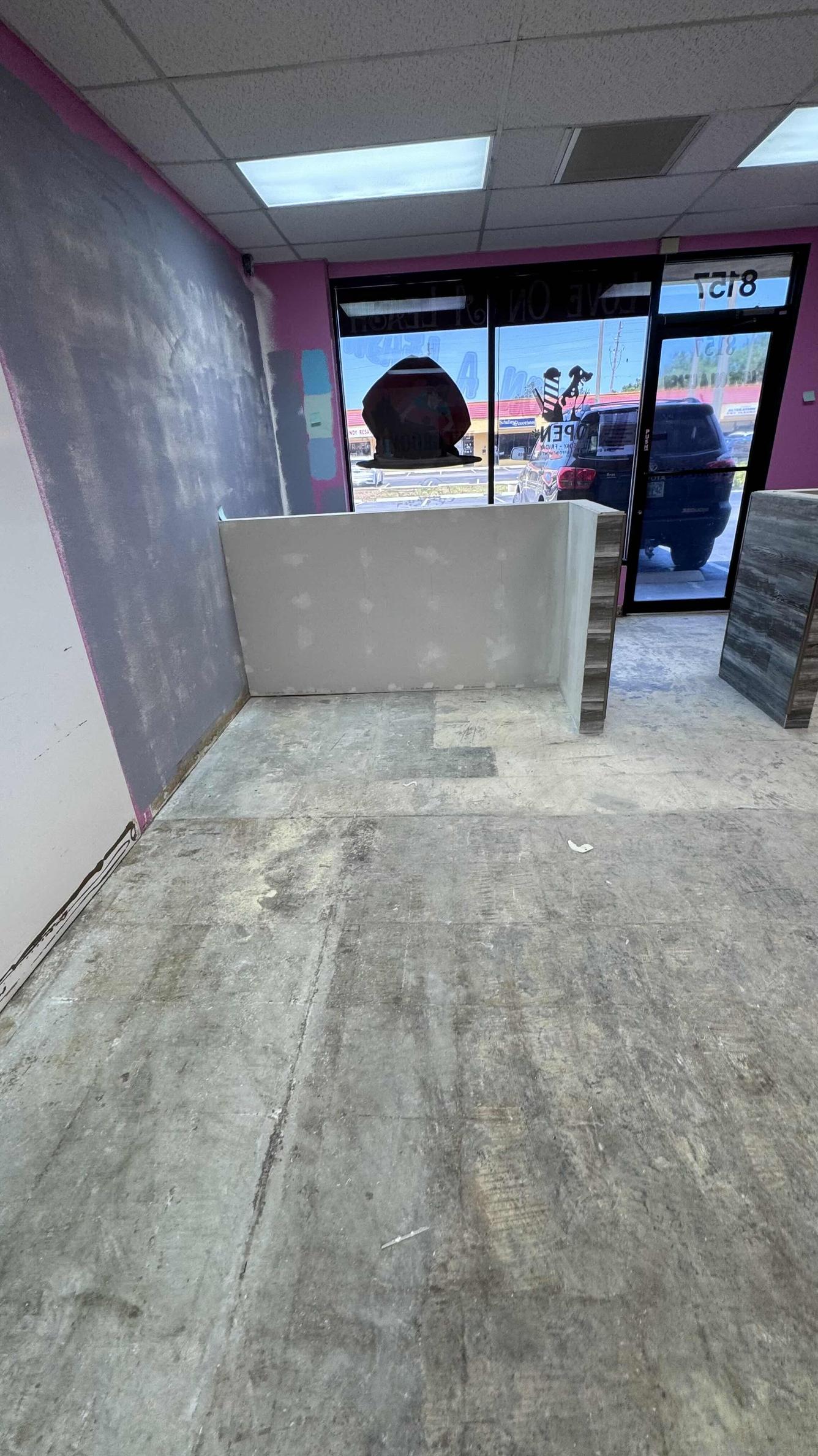 Preparing floors for Epoxy Flooring and Walls for Painting