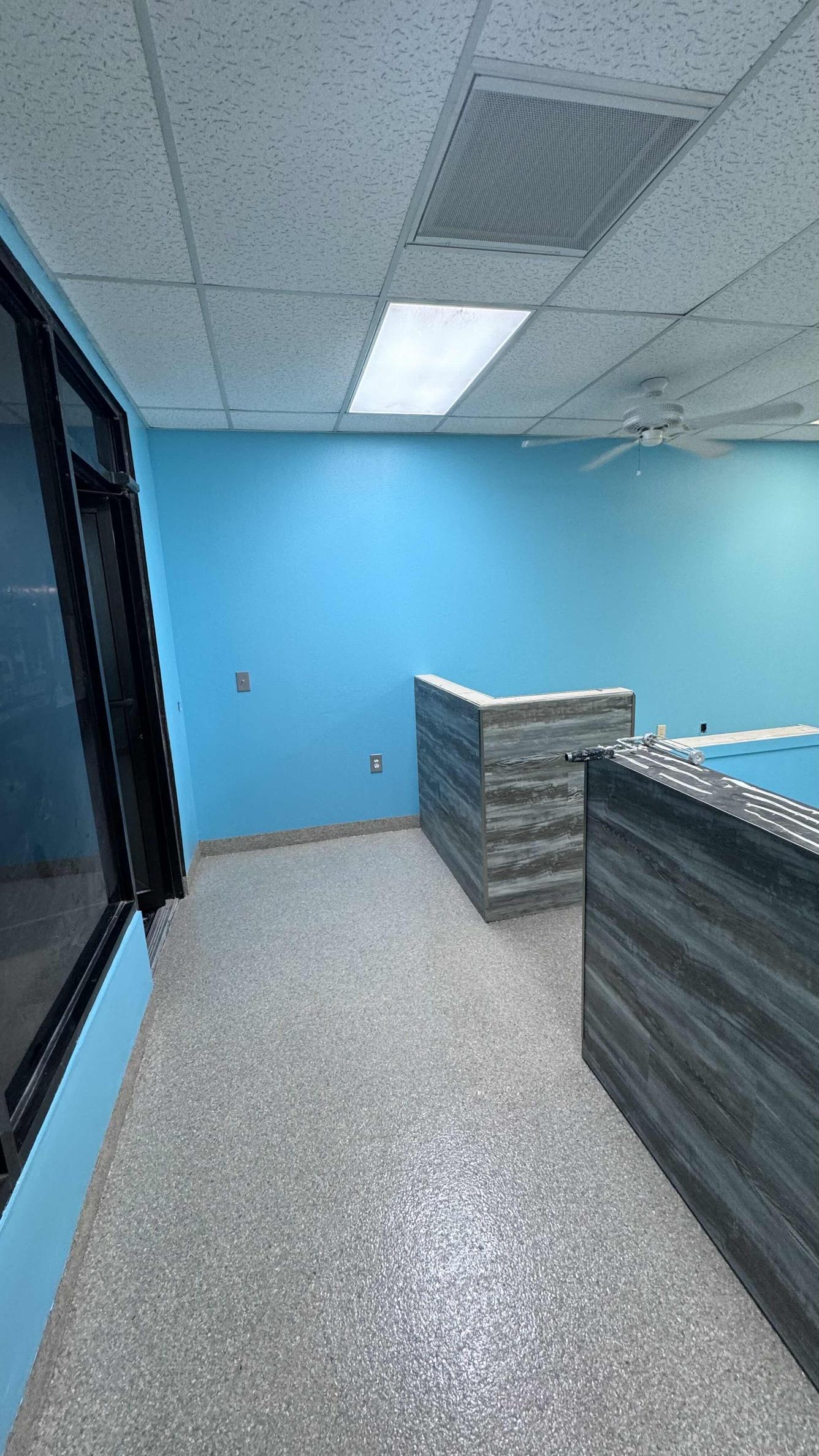 Finished painting and epoxy flooring