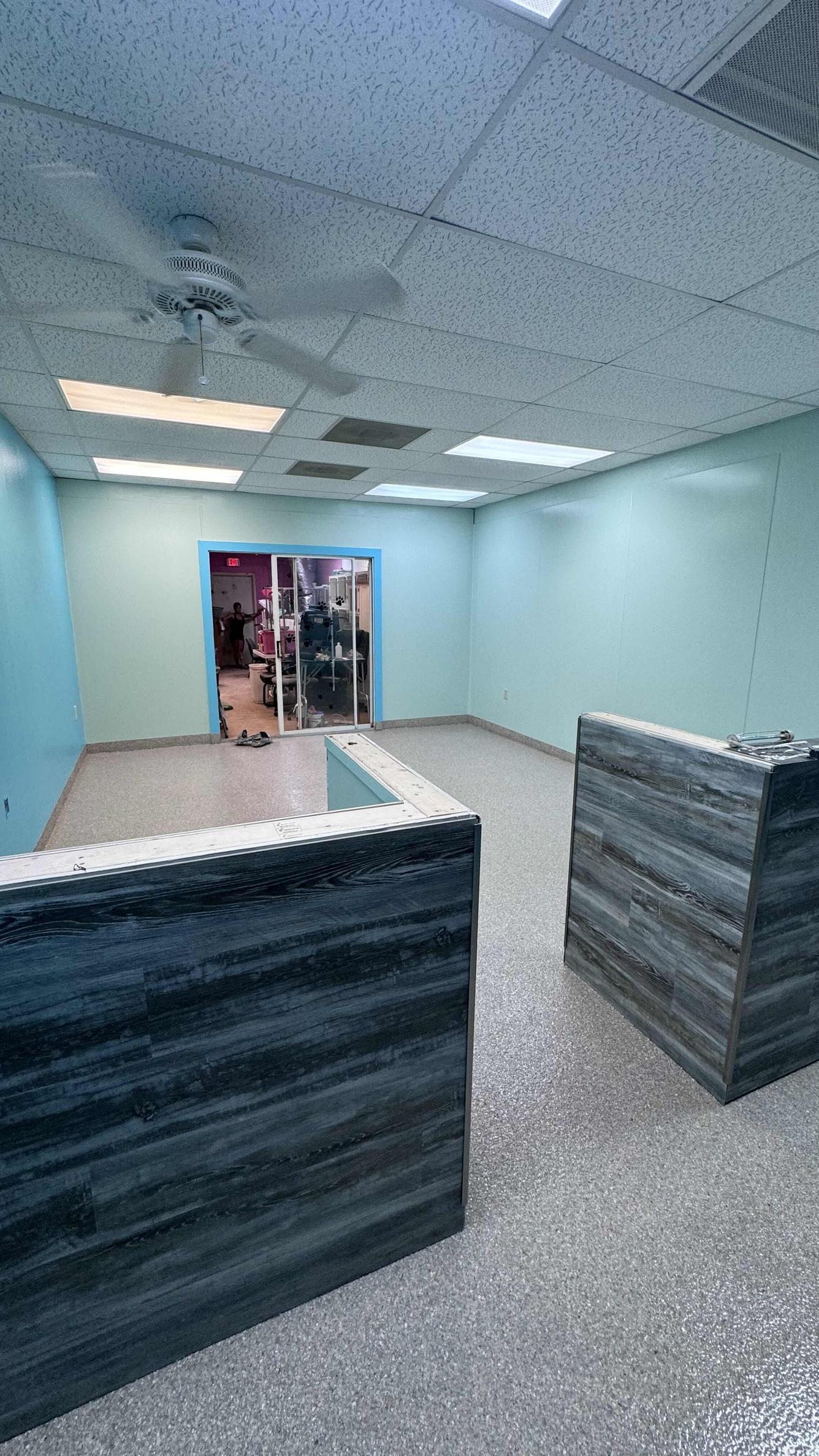 Finished painting and epoxy flooring